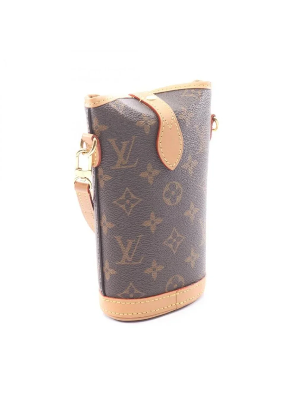Louis Vuitton Shoulder Bag Fold Pouch Canvas Leather